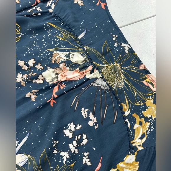 Jaase Floral Bell Sleeve Boho Blouse Tunic Festival Romantic Vibe Poet Top Small - Picture 9 of 14